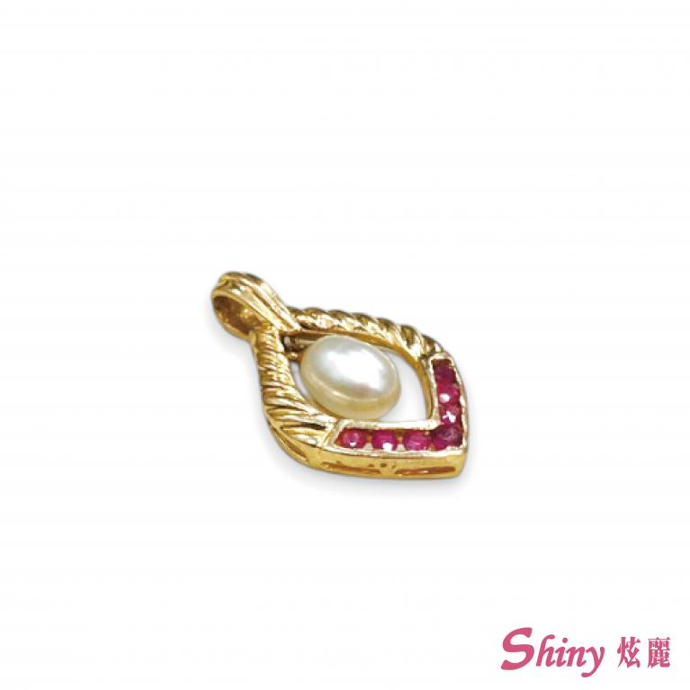 10K金珍珠墜子 0.52錢