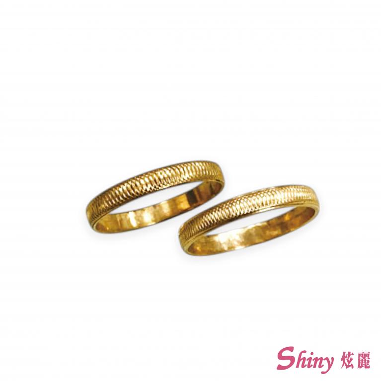 10K金素面尾戒戒指 國際圍7號