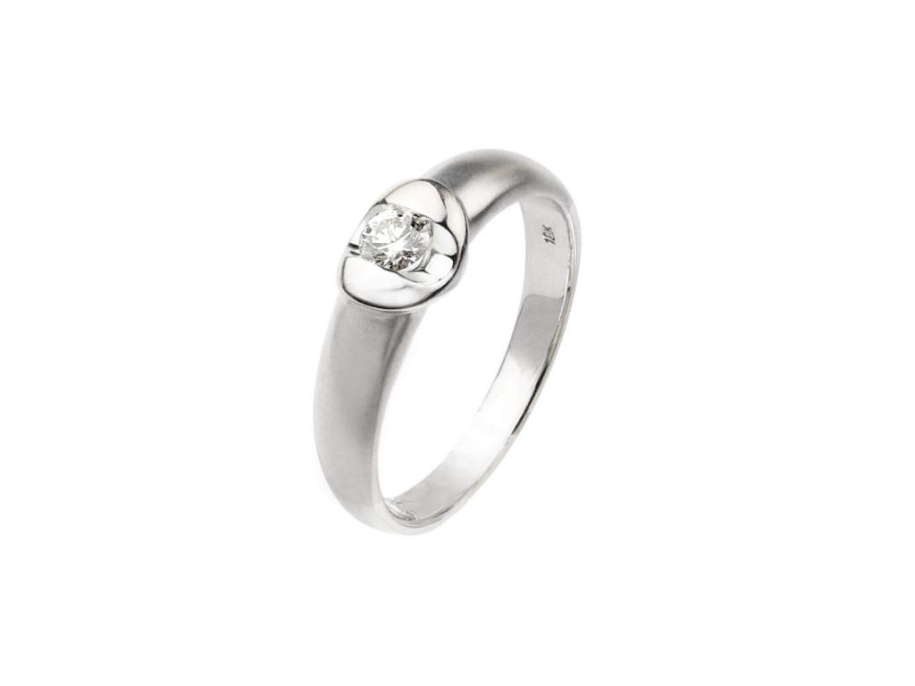10K金經典單鑽戒戒指-女戒(放大款) 0.20ct/1p #14