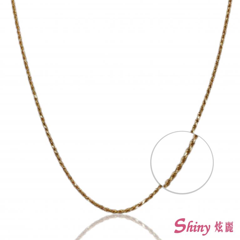 14K金麻花項鍊 5.40錢 60CM