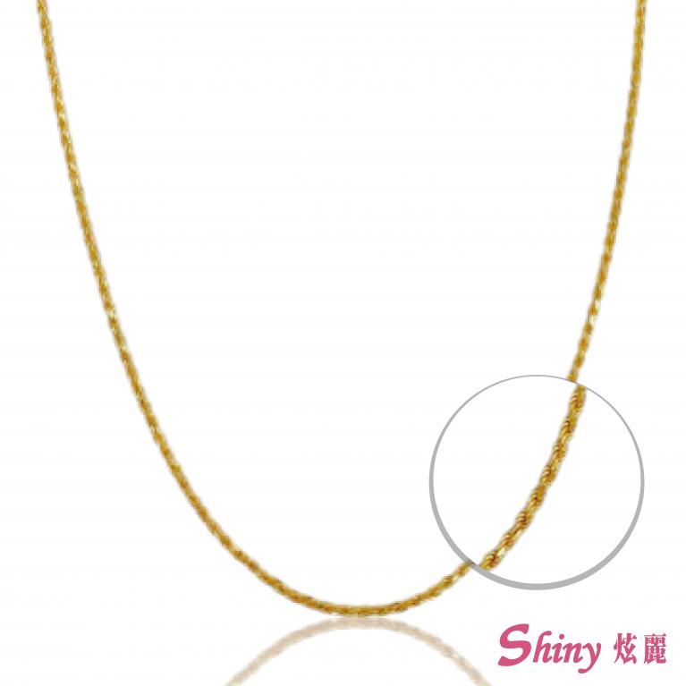 14K金黃麻花鍊項鍊 2.22錢 50CM