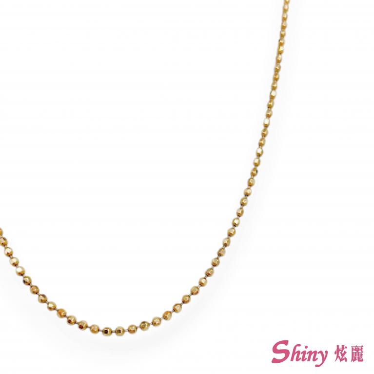 14K金黃色珠珠項鍊 46CM
