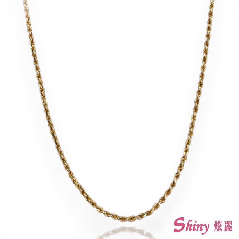 14K金義大利麻花項鍊 64CM