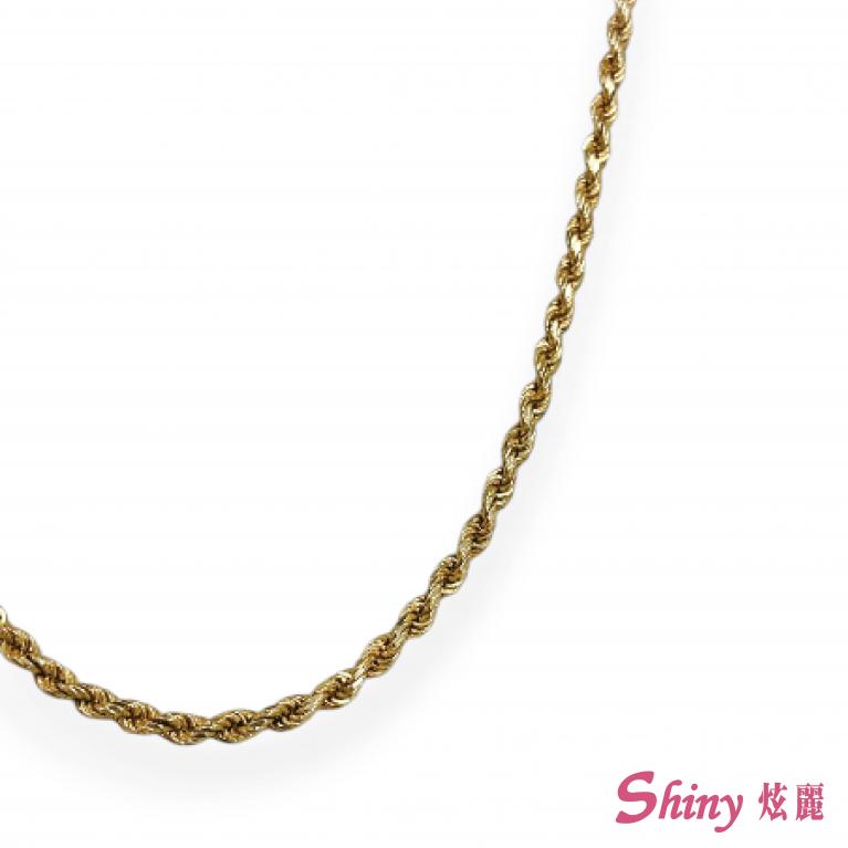 14K金義大利麻花項鍊 64CM
