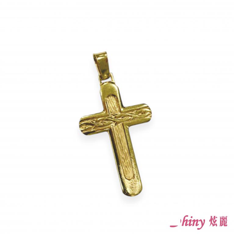 14K金黃十字架墜子