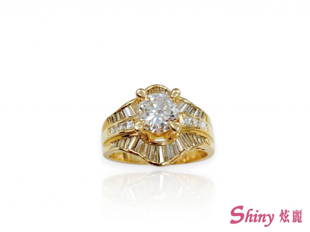 14K金皇家古典風1克拉鑽戒戒指 0.47ct/54p #13