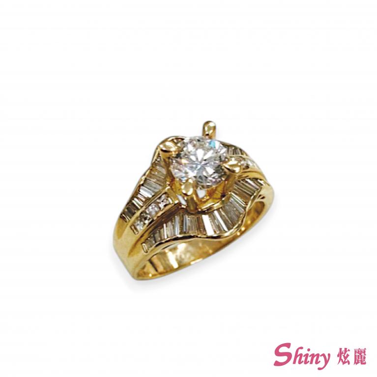 14K金皇家古典風1克拉鑽戒戒指 0.47ct/54p #13