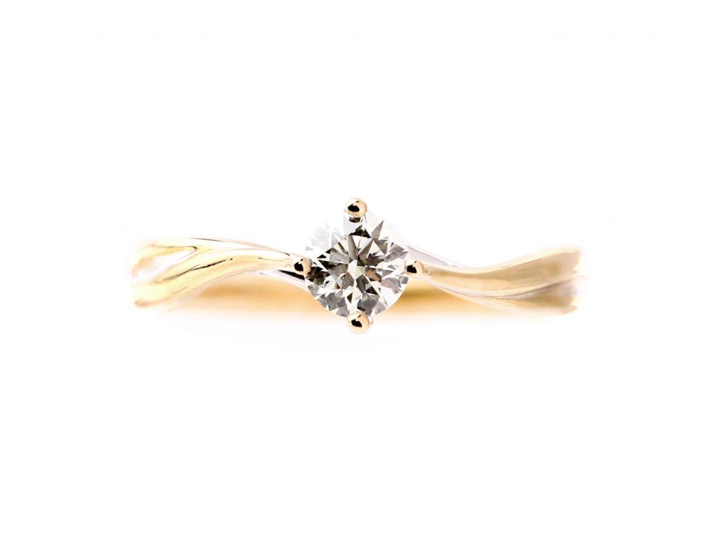 優雅四爪戒指  0.3ct  KY  戒圍#9.5