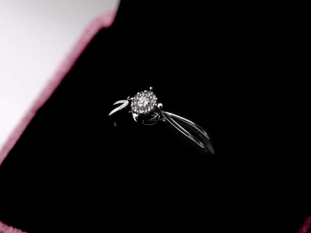 18K金鑽石求婚戒指 0.104ct/11p #9