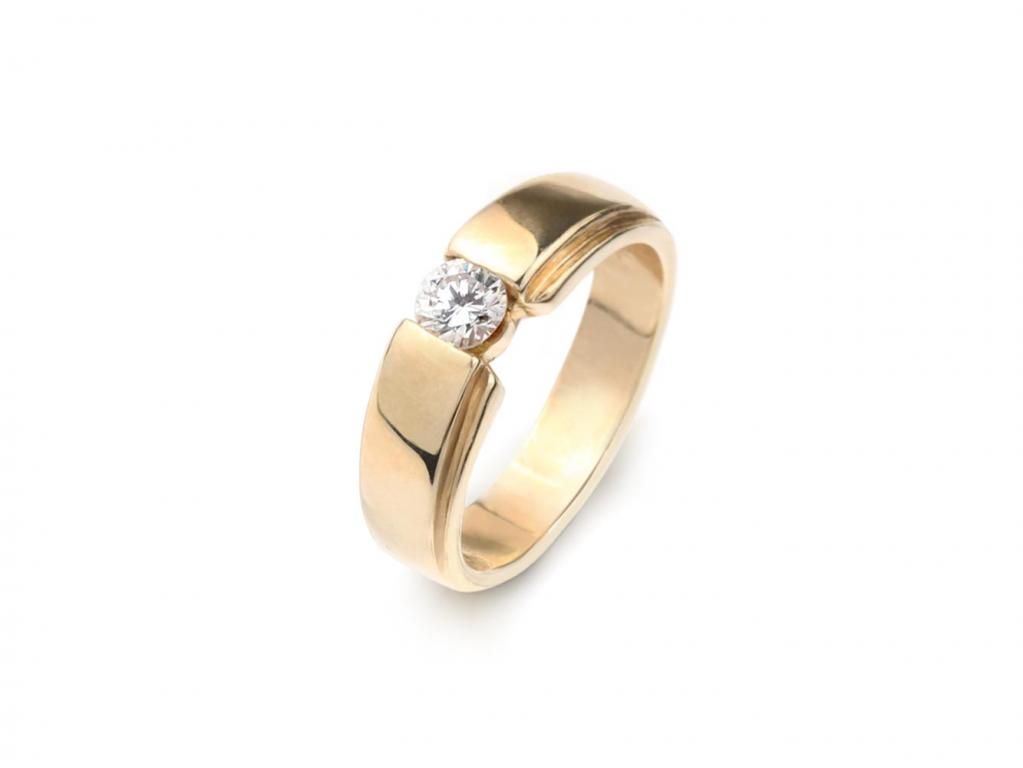 18K金經典單鑽戒戒指-女戒 0.25ct/1p  #9.5