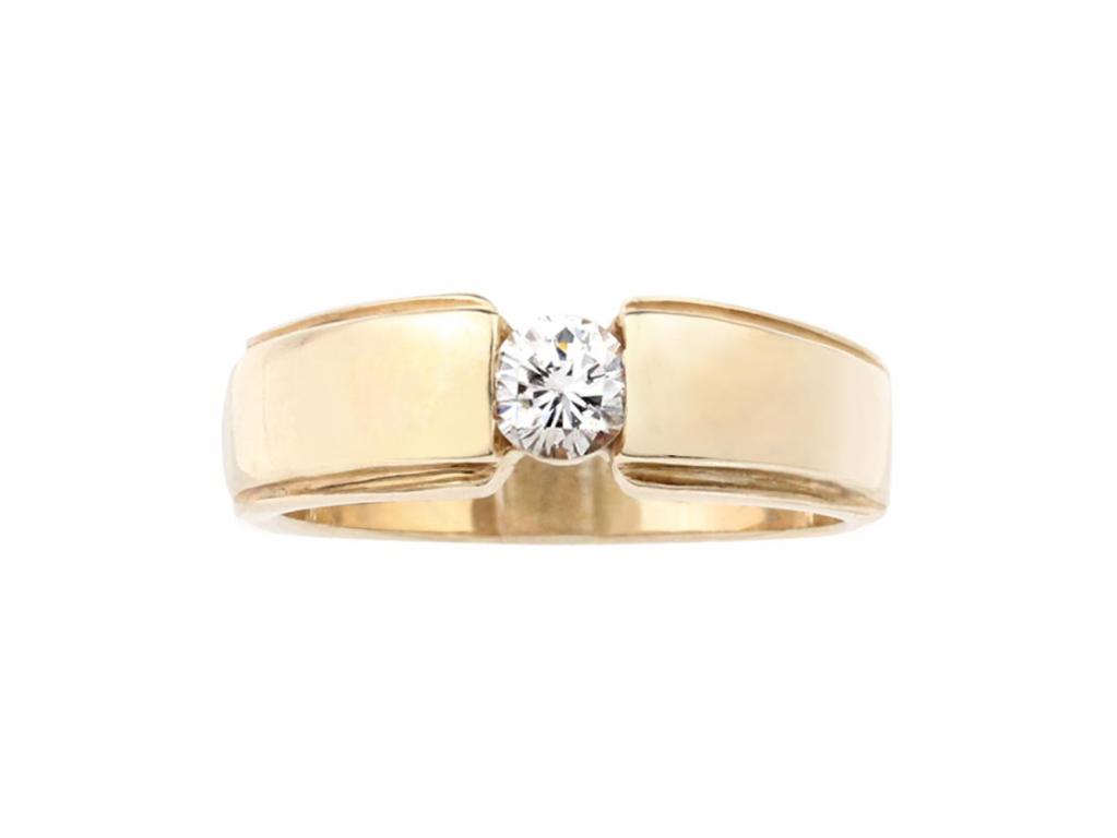 18K金經典單鑽戒戒指-女戒 0.25ct/1p  #9.5