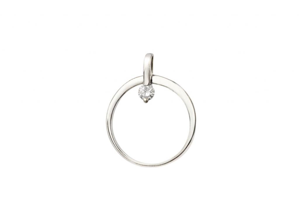9K金音符鑽石線戒指 0.14ct/1p #8.5