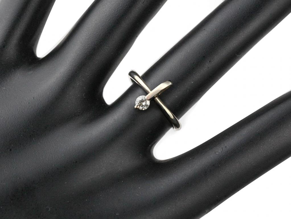 9K金音符鑽石線戒指 0.14ct/1p #8.5