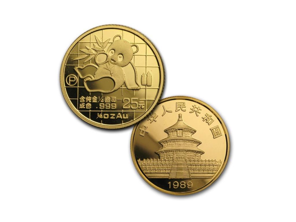 1989中國熊貓金幣套組五枚1.9盎司