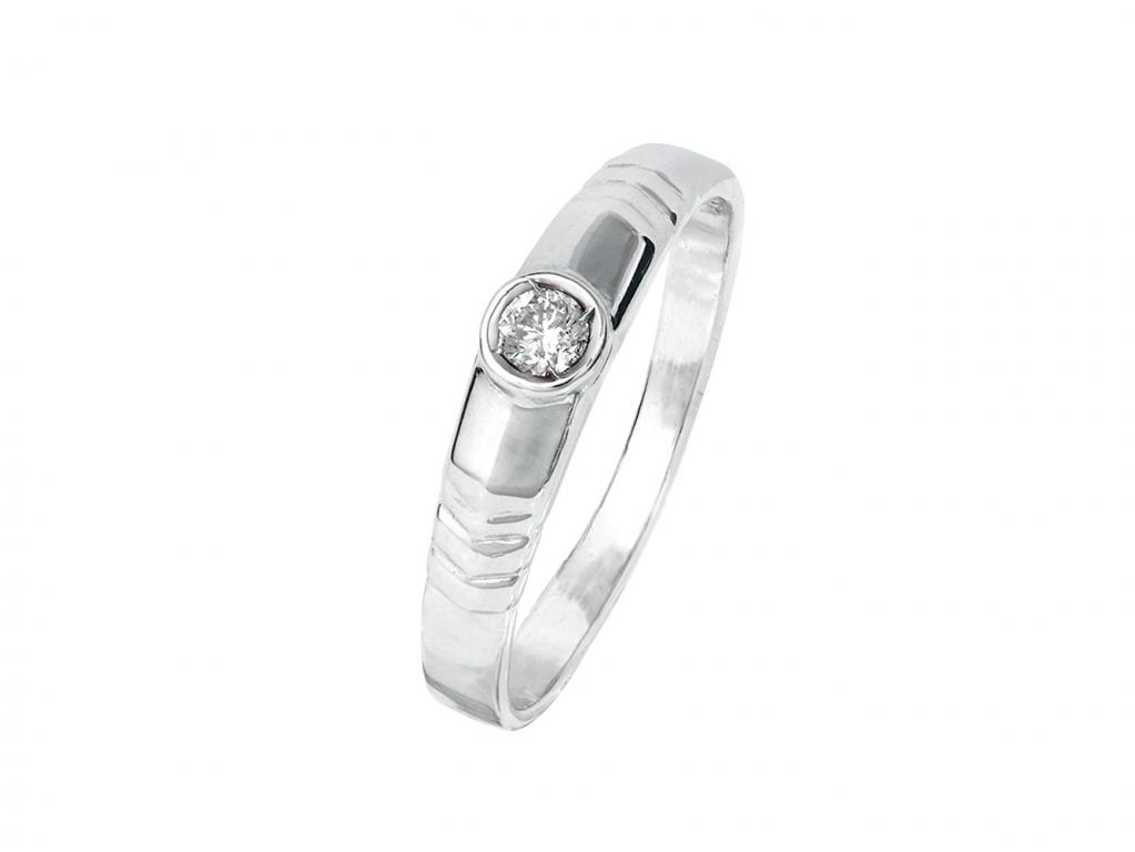 8K白女鑽戒戒指 0.10ct/1P