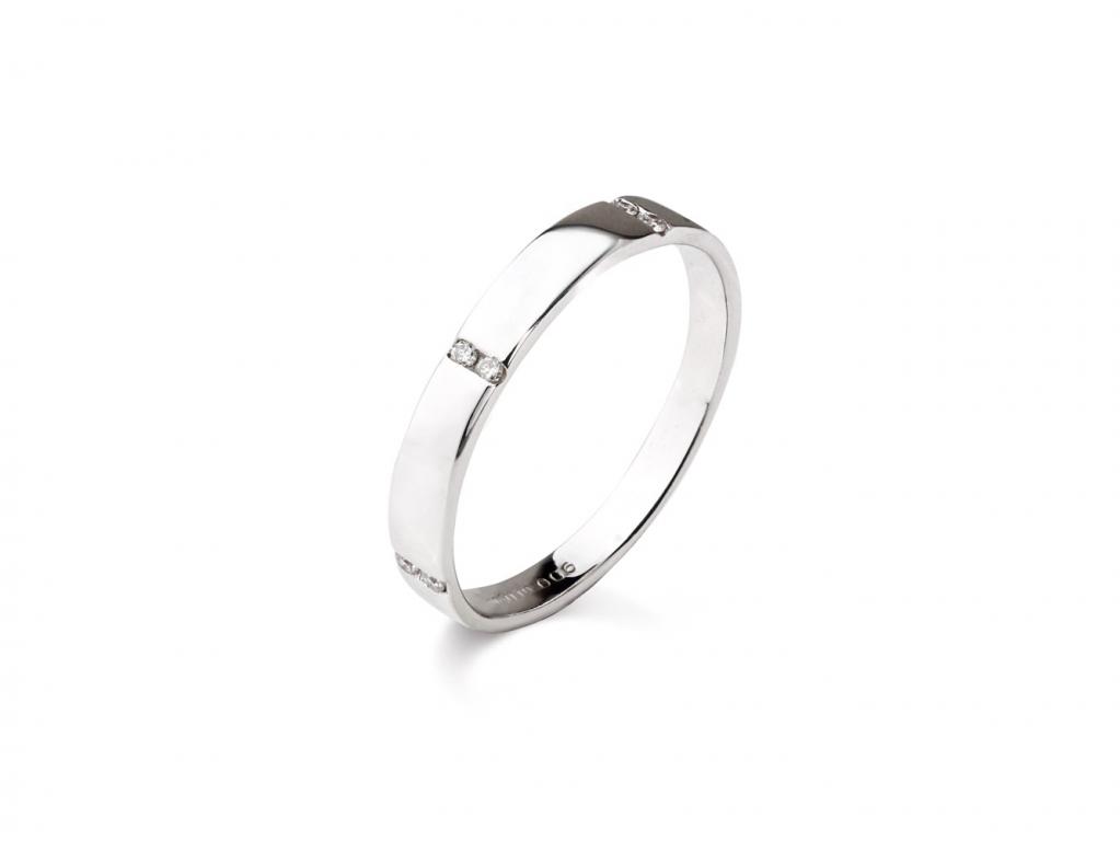 K金男白鑽戒戒指 0.06ct/6p #13