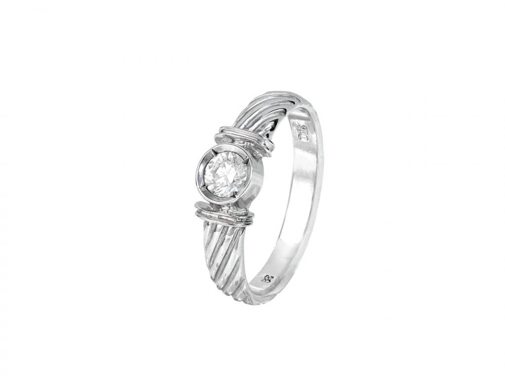 10K白女鑽戒戒指 0.29ct/1P