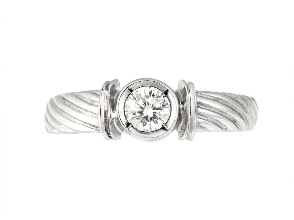 10K白女鑽戒戒指 0.29ct/1P