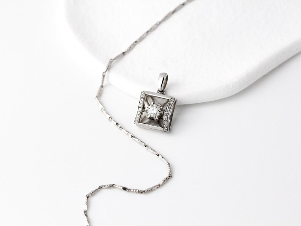 白金鑽石墜子 0.28ct/1p 0.10ct/20p