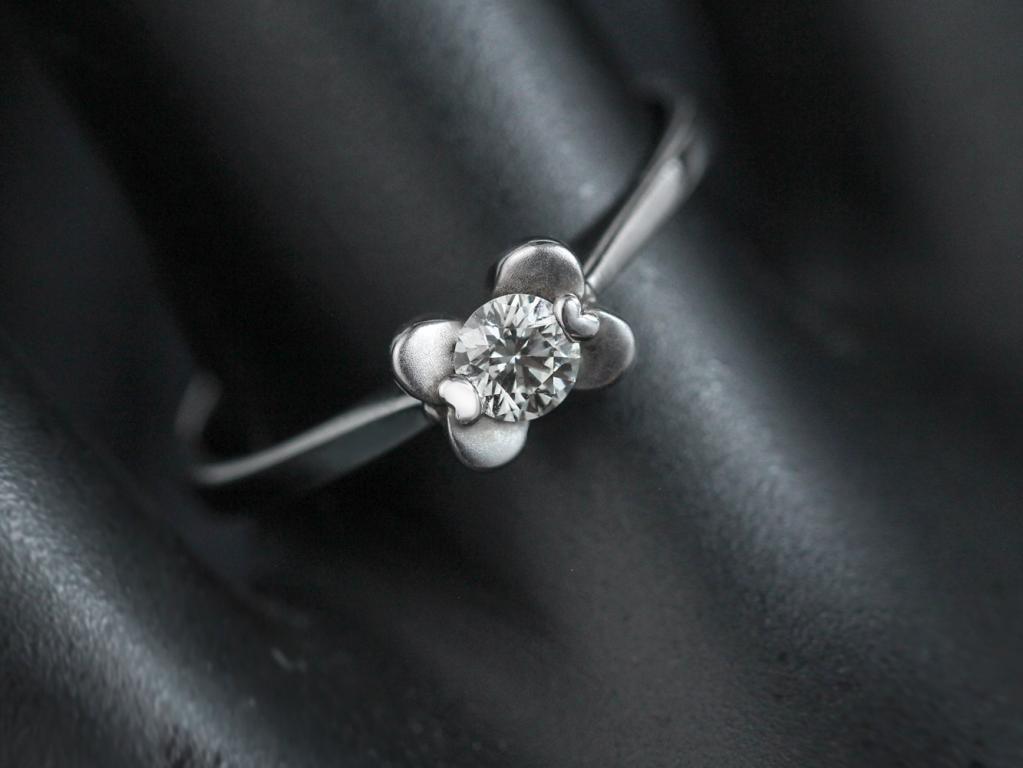 白K鑽戒戒指-女戒 0.17ct/1p
