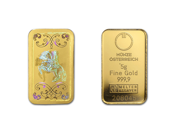 奧地利鑄幣廠金條5克幻彩版