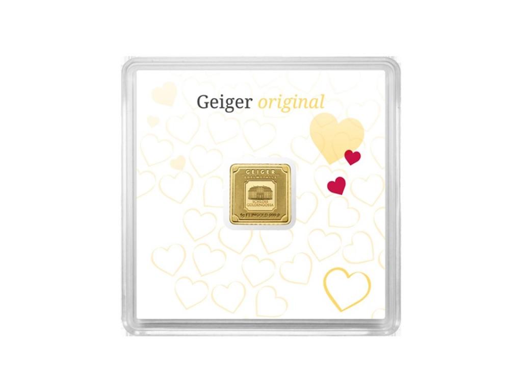 德國Geiger Edelmetalle金條1克(愛情版)