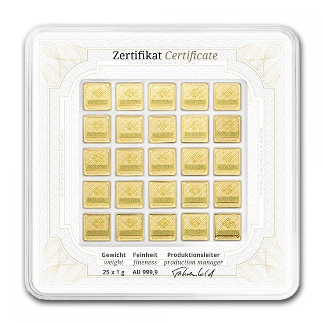 德國Geiger Edelmetalle金條25克(1克X25片)