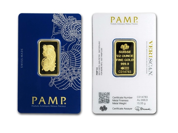 PAMP財富女神金條0.5盎司