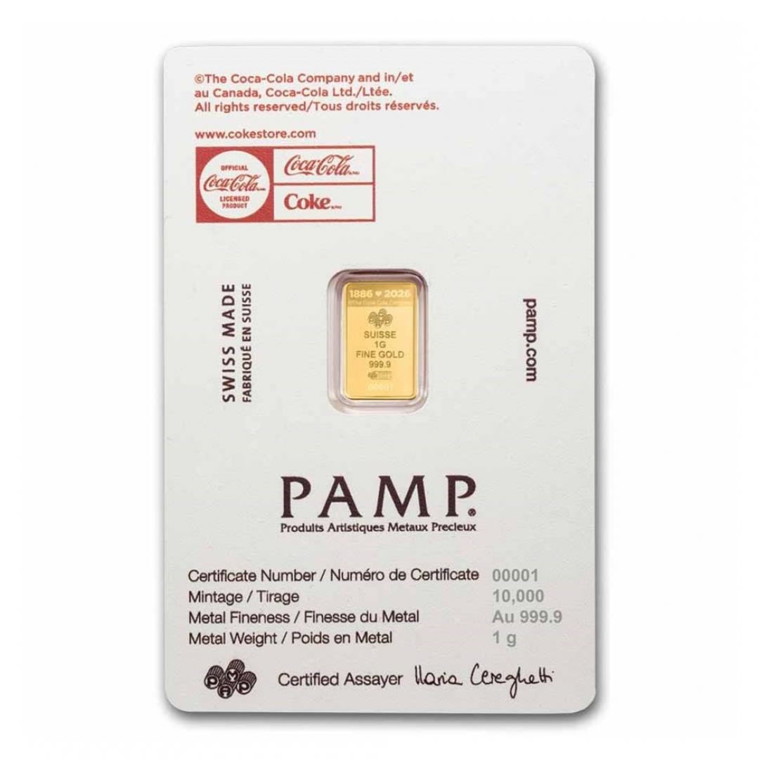 PAMP愛心可口可樂金條1克