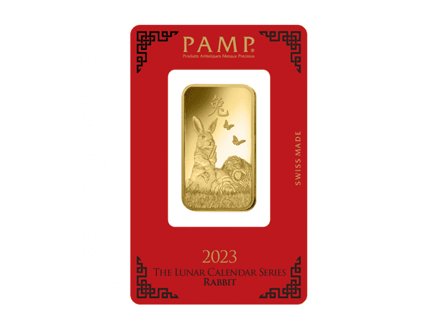 2023PAMP生肖兔年金條1盎司
