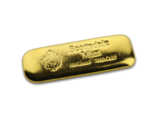 Scottsdale獅王澆鑄金條100克