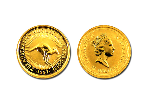 1997澳洲袋鼠金幣0.25盎司