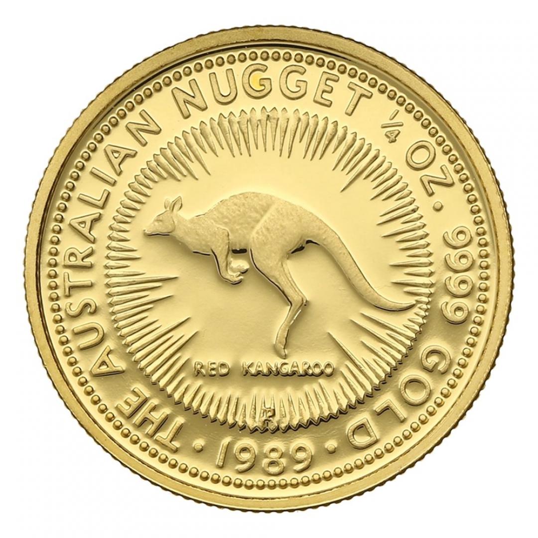 1989澳洲袋鼠金幣0.25盎司