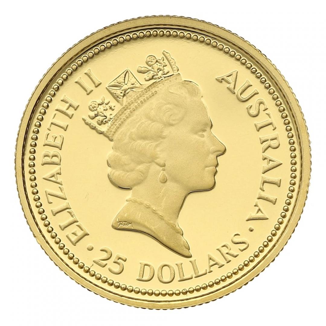 1989澳洲袋鼠金幣0.25盎司