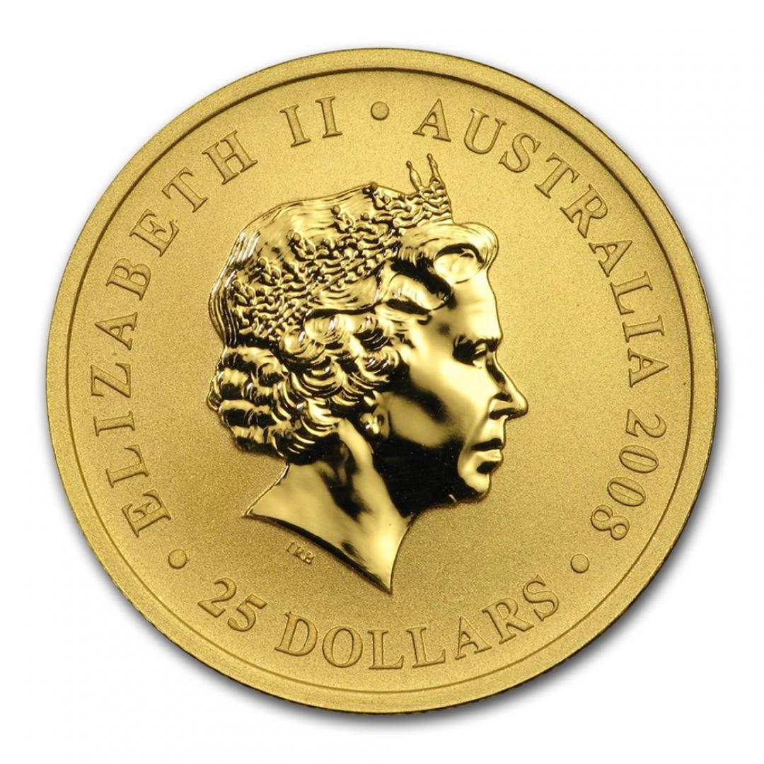 2008澳洲袋鼠金幣0.25盎司