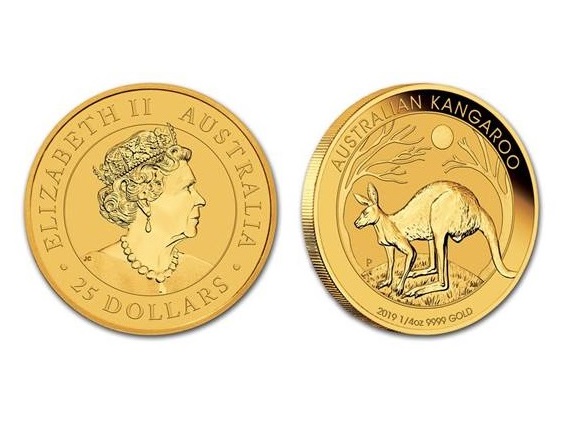 2019澳洲袋鼠金幣0.25盎司
