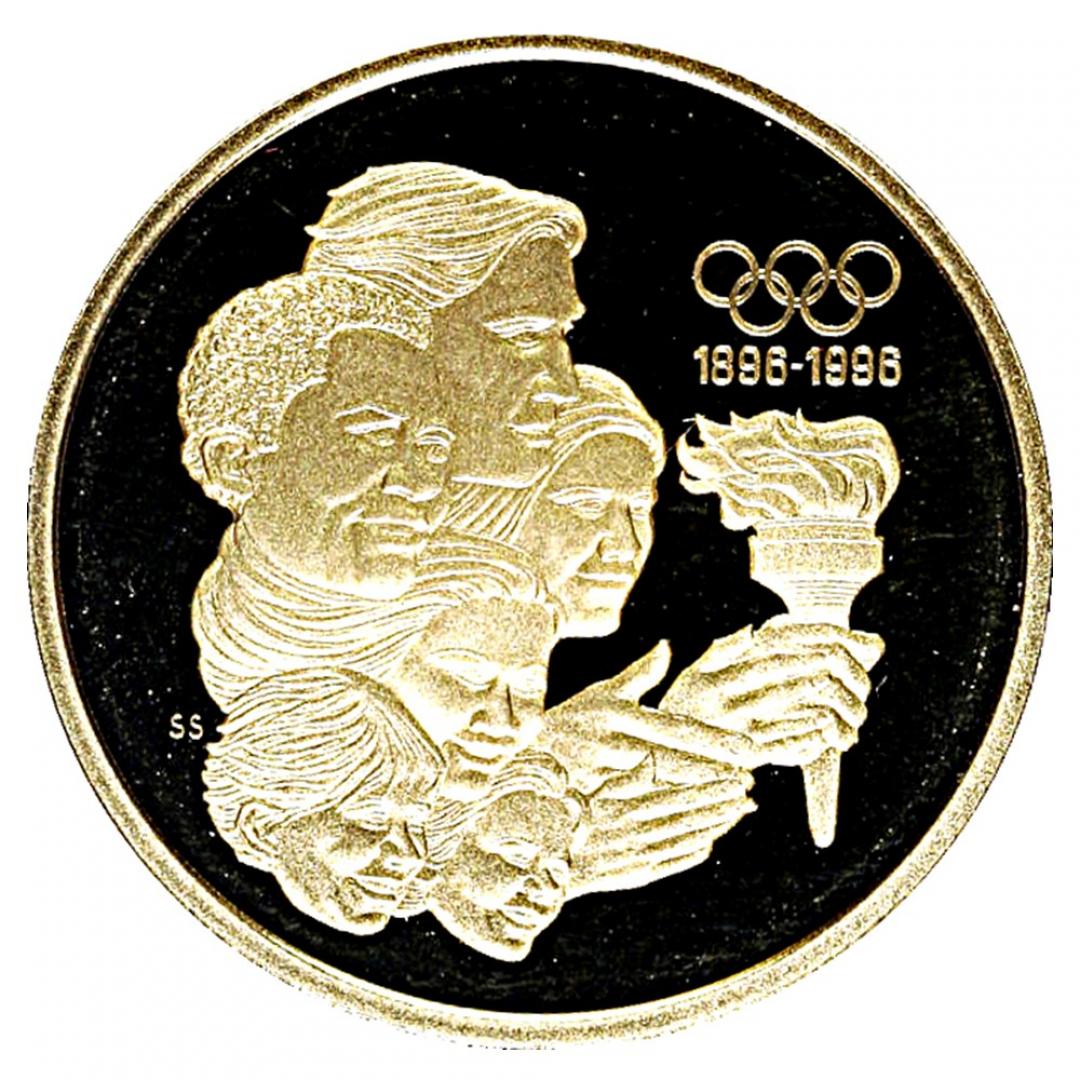 1896-1996亞特蘭大奧運百年紀念22K金幣16.97克