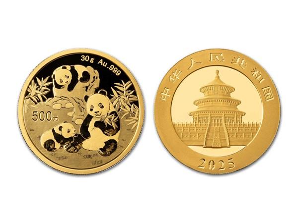 2025中國熊貓金幣30克