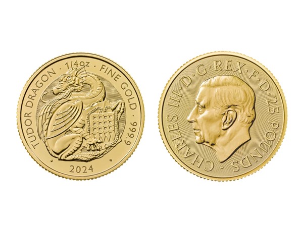2024英都鐸獸威爾斯龍金幣0.25盎司