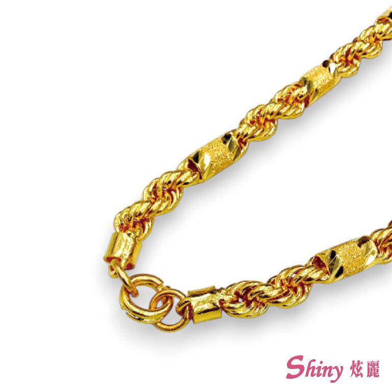 黃金麻花金管項鍊 58.88錢 60CM