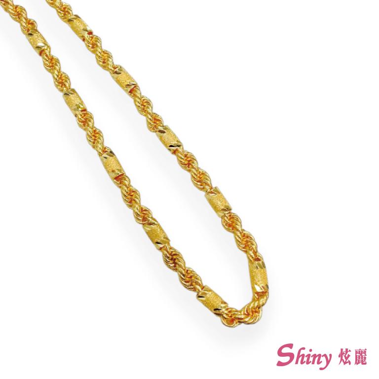 黃金麻花金管項鍊 58.88錢 60CM