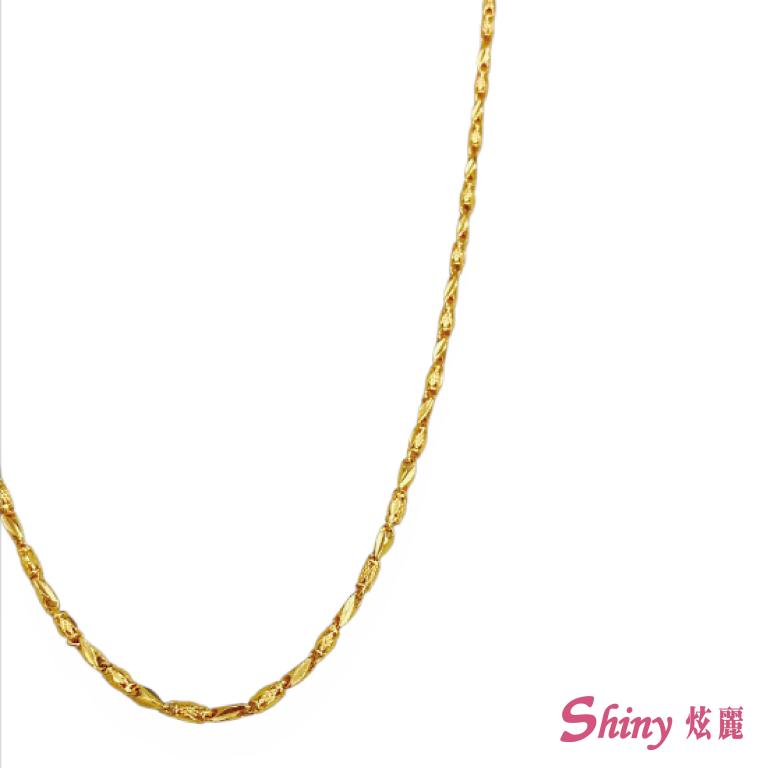 黃金短柱項鍊 3.48錢 50CM
