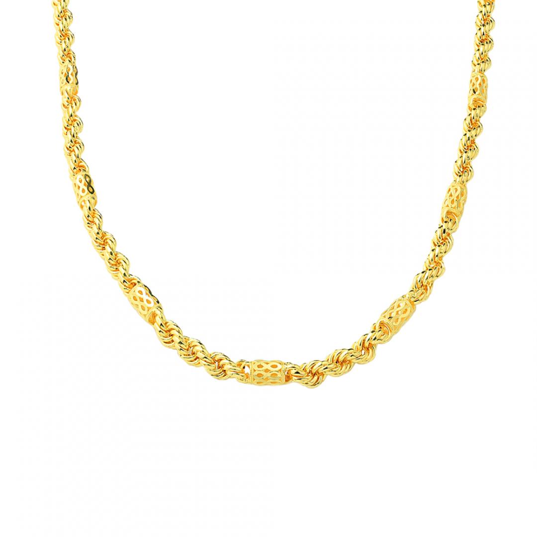黃金發財麻花項鍊 10.29錢 60CM