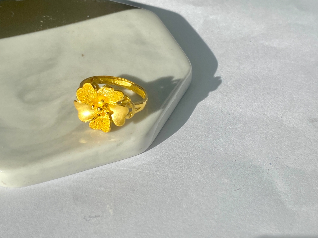 黃金花戒指 1.45錢