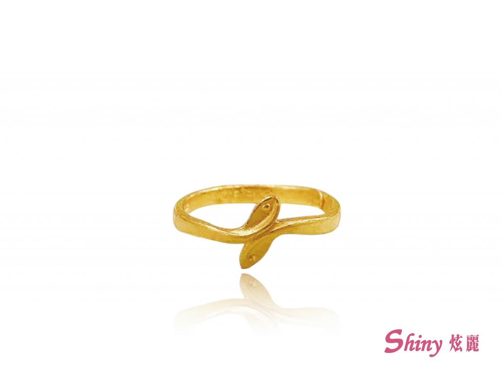 黃金小草戒指尾戒 0.68錢