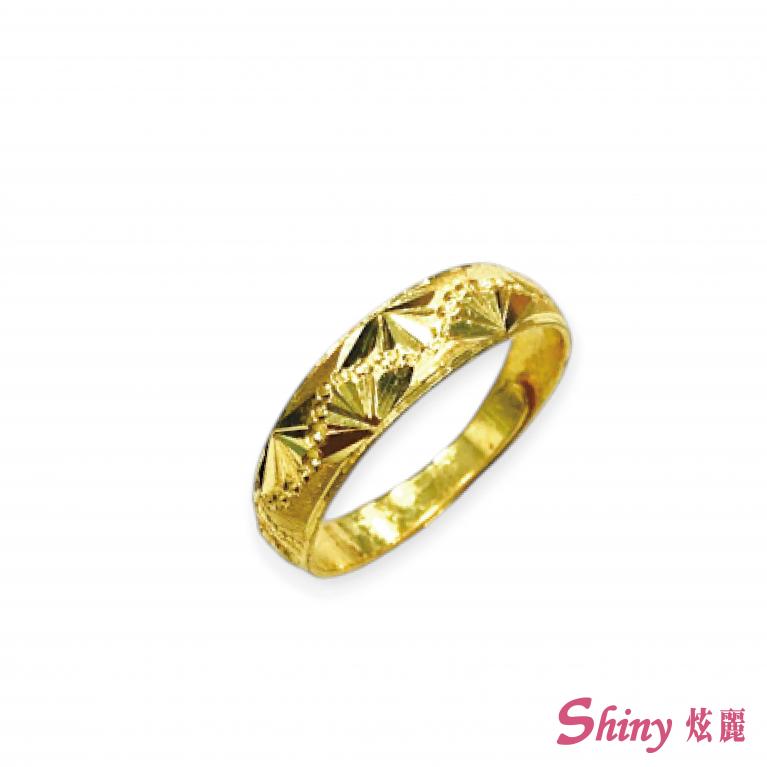 黃金刻花戒指-男戒 1.01錢