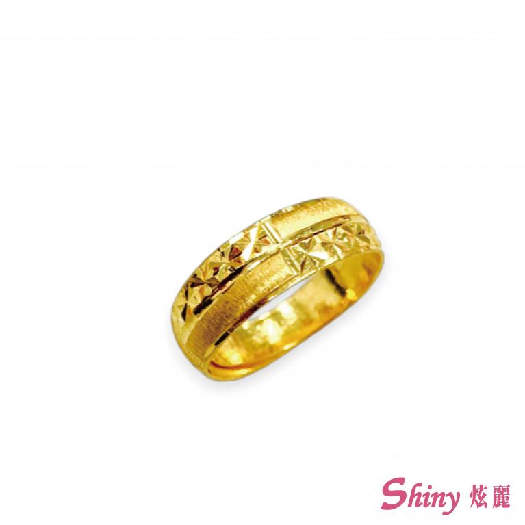 黃金刻花戒指 1.60錢