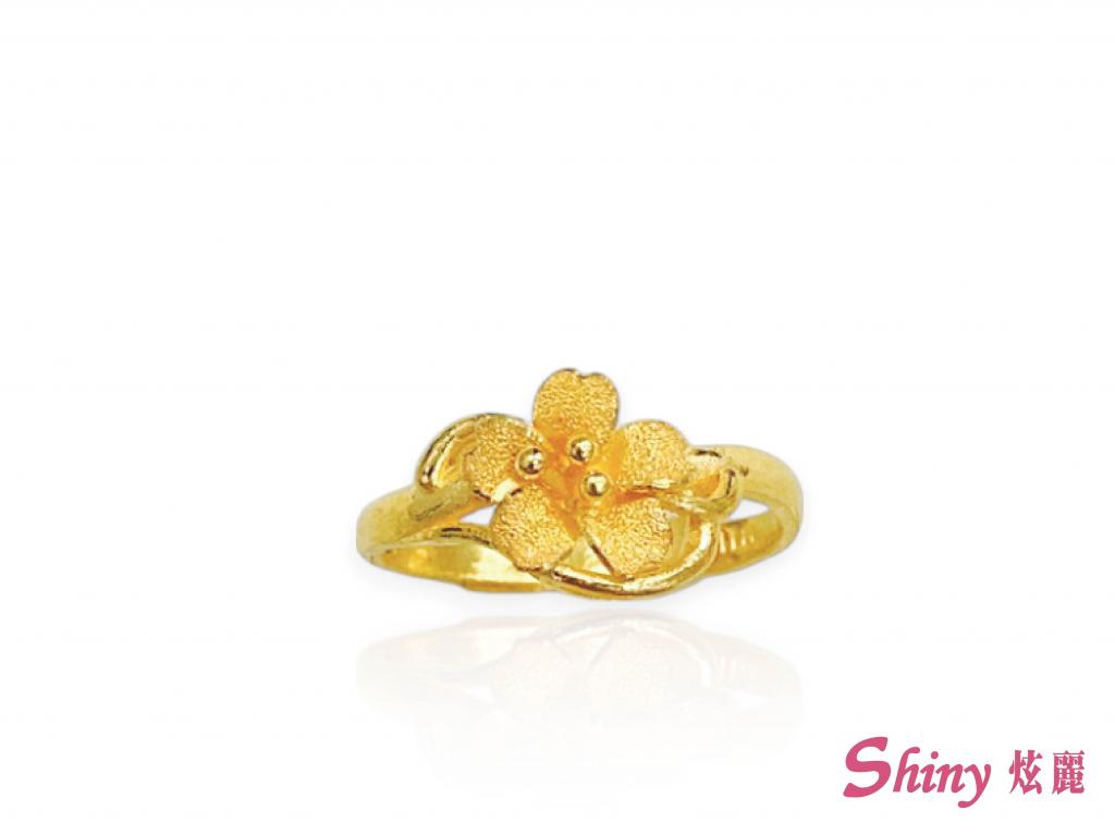 黃金花形戒指 1.08錢