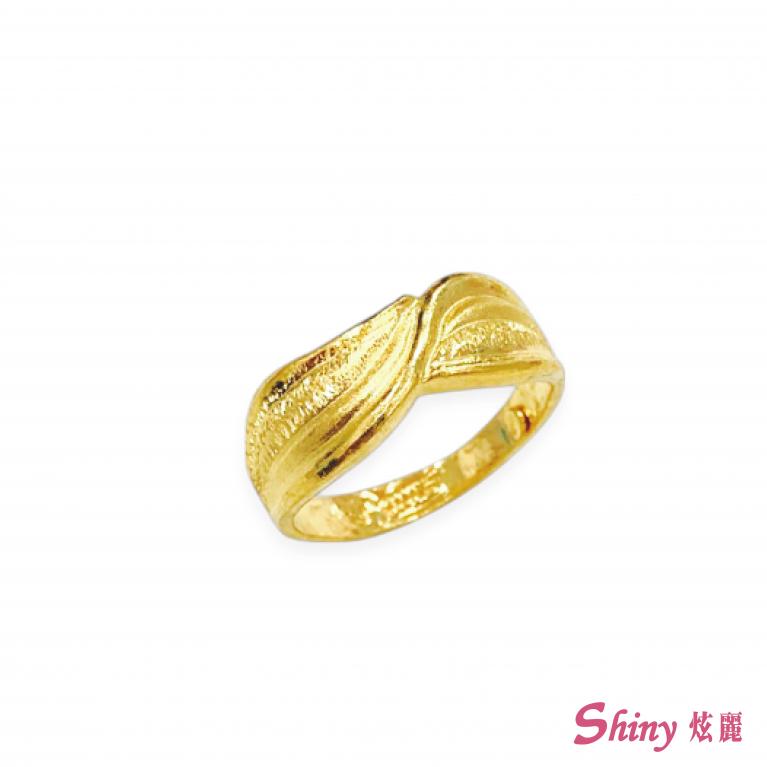 黃金流線戒指 1.50錢