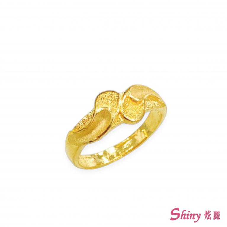 黃金流線戒指 1.50錢